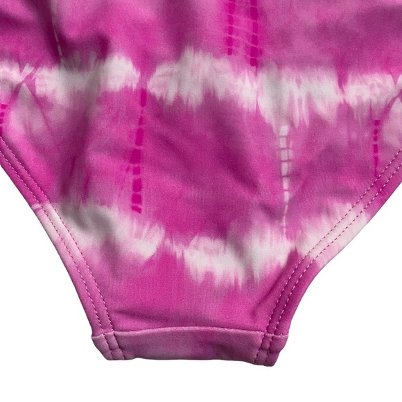 California Waves Pink Tie Dye High Waist Bikini Swim Bottoms Juniors Large L - Picture 10 of 15